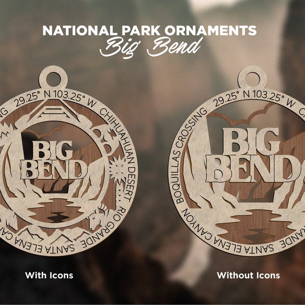 Big Bend National Park Christmas ornament, Travel ornament, vacation keepsakes, handmade ornaments
