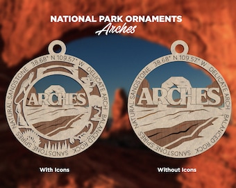 Arches National Park Christmas ornament, Travel ornament, vacation keepsakes, handmade ornaments