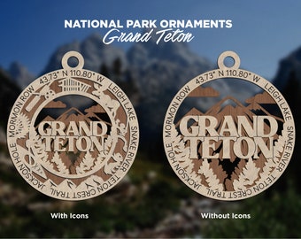 Grand Teton National Park Christmas ornament, Travel ornament, vacation keepsakes, handmade ornaments