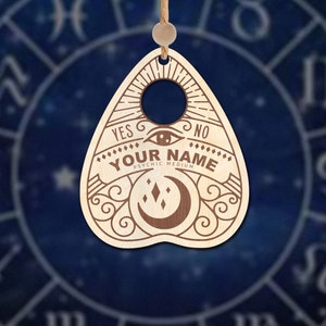 Personalized Holiday Spirit Ornament, Ouija Planchette Gift, Horror Decoration, Nightmare Christmas, Before Ghosts, Physics medium gift