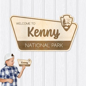 National Park sign for child bedroom | Name or announcement sign | personalize your sign