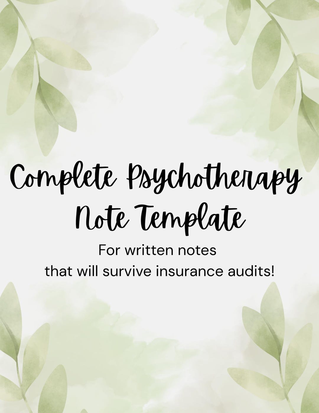 The Complete Psychotherapy Note Template That Will Survive Insurance ...