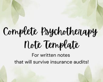 Die komplette Vorlage für Psychotherapie-Notizen, die auch die Kassenprüfung übersteht!
