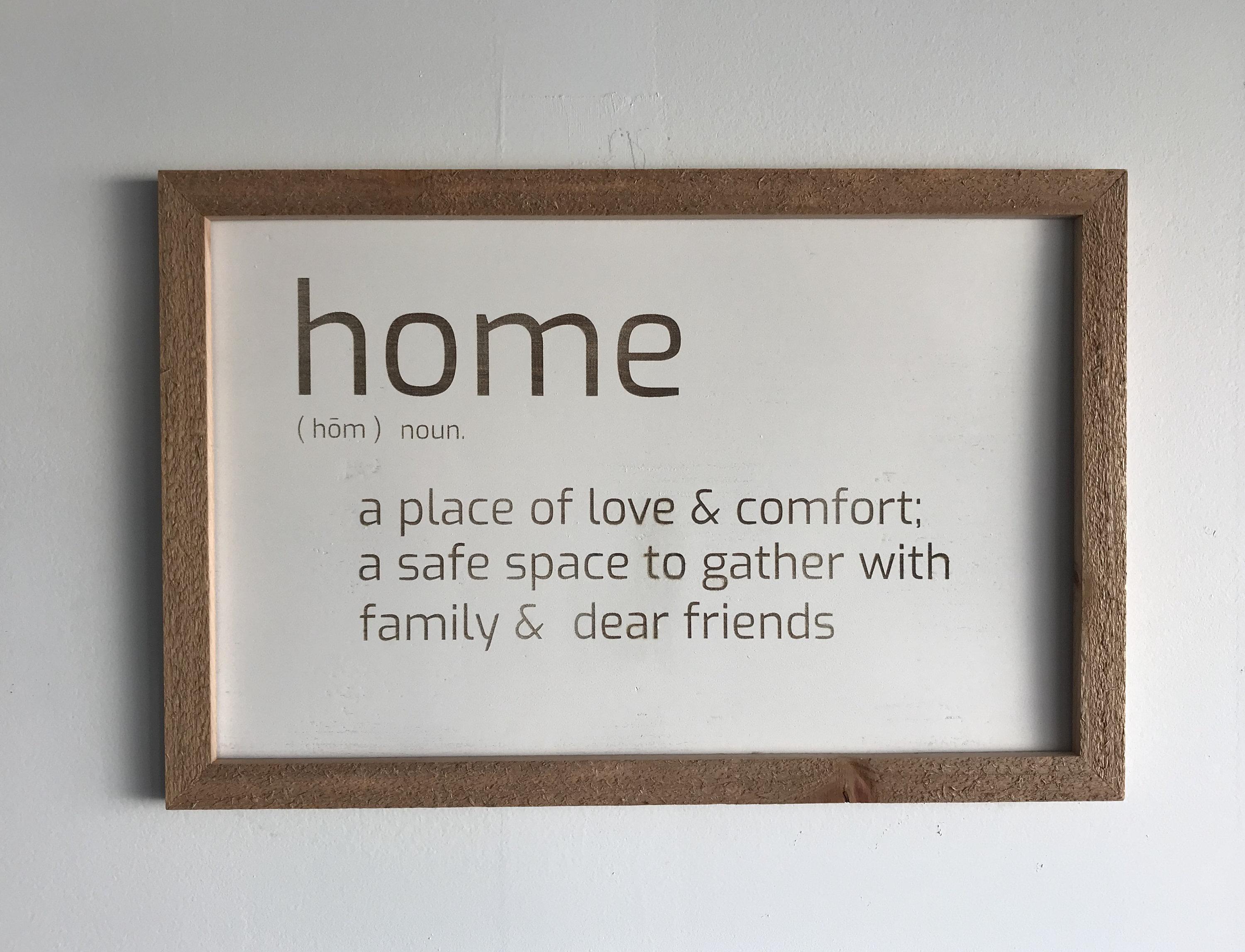 Wooden Engraved HOME definition sign Etsy
