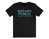 Notary Shirt Notary Gift Notary Public Notary Public 80s Style - Customizable Notary Shirt