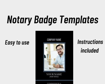 Notary Marketing Notary Badge ID | 16 DIY ID Card Templates