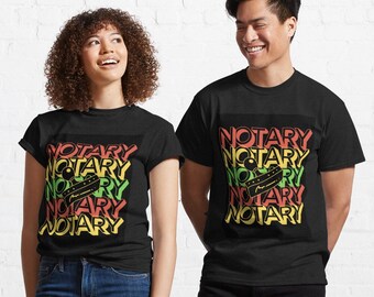 Retro Notary Stamp Notary T-Shirt | Unisex Notary Public Shirt