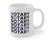 Notary Diagonal - 11oz Notary Public Gift Coffee Mug