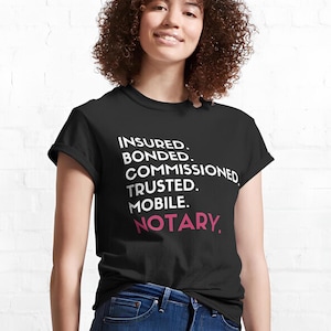 公証人期間ユニセックスTシャツ | ローン署名代理人のための公証人シャツ | ソフトコットンTシャツ
