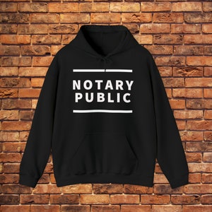 Chemise à capuche à imprimé audacieux Notary Public Sweat à capuche unisexe en mélange épais image 2