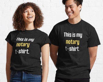 This Is My Notary T-Shirt | Unisex Notary Public Shirt