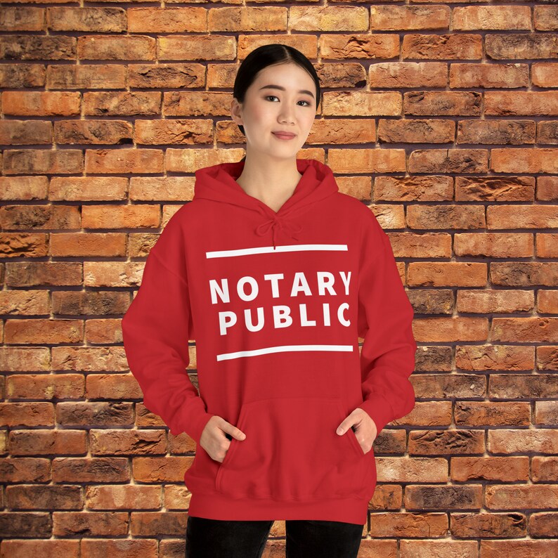 Chemise à capuche à imprimé audacieux Notary Public Sweat à capuche unisexe en mélange épais image 9