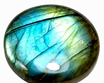 Cabochon de labradorite naturelle, pierre précieuse de feu bleu pour la fabrication de bijoux