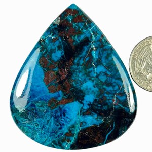 Rare Large Azurite cabochon ,cabochon ,azurite ,loose azurite cabochon ,loose 172CRT (62x55x5),mm #MU-3866