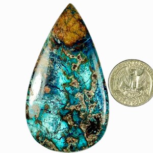 Rare Azurite cabochon ,chrysocolla cabochon ,azurite malachite ,loose azurite cabochon ,loose chrysocolla 150CRT (76x43x5),mm #3874
