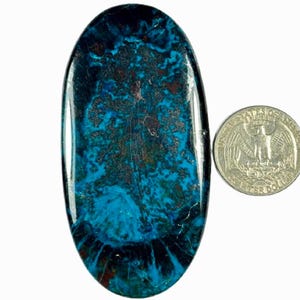 Natural Large Azurite, Unique Azurite Cabochon for jewelry & Pendant, Azurite chrysocolla Gemstone, Crystal, 221CRT (78x40x5),mm #MU-3865