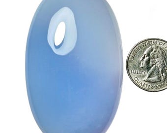 Big Size Chalcedony Gemstone Cabochon Natural Chalcedony Oval Shape Healing Loose Gemstone For Jewelry Making 73x44x4 mm 367 Cts #MU-633