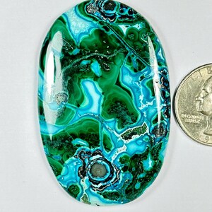 Rare Collection Of Very Rare & Gorgeous Azurite Malachite chrysocolla Very High Quality Cabochon, Loose Gemstone 144Crt (59x38x6),mm #MU-801