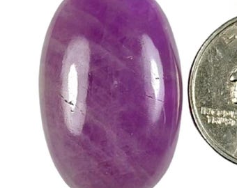 AAA kunzite edelsteen cabochon, losse ovale steen (33 x 21 x 9 mm, 67 kt)