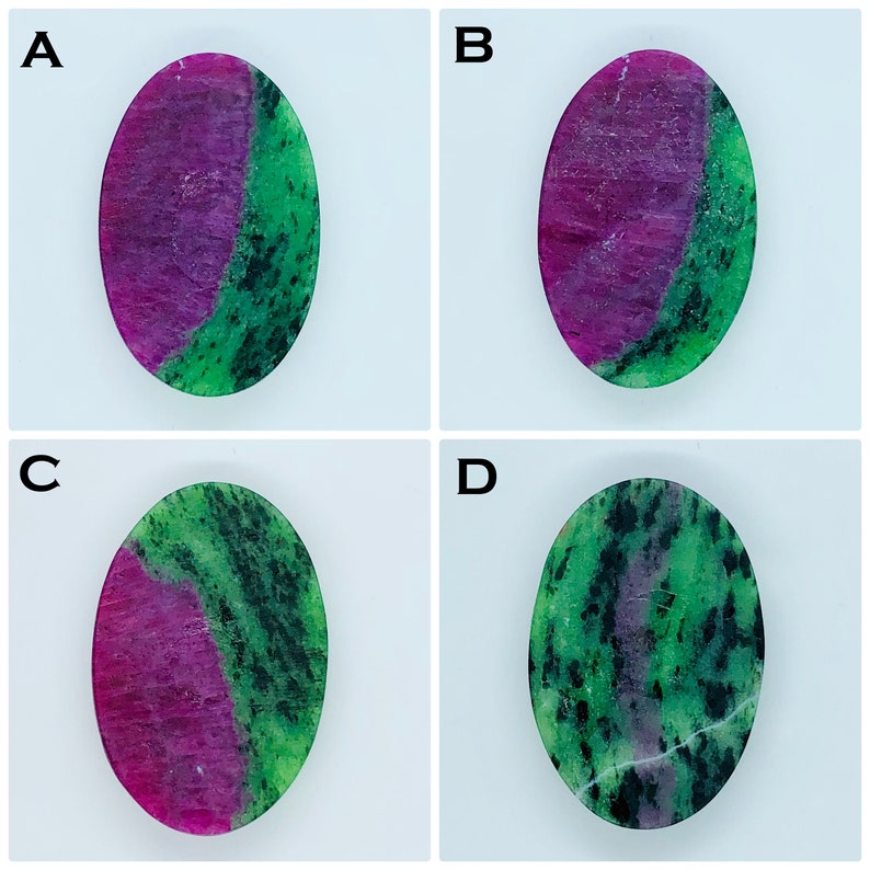 Amazing! Natural Ruby Zoisite Cabochon, Jewelry Making Loose Stone Hand ...