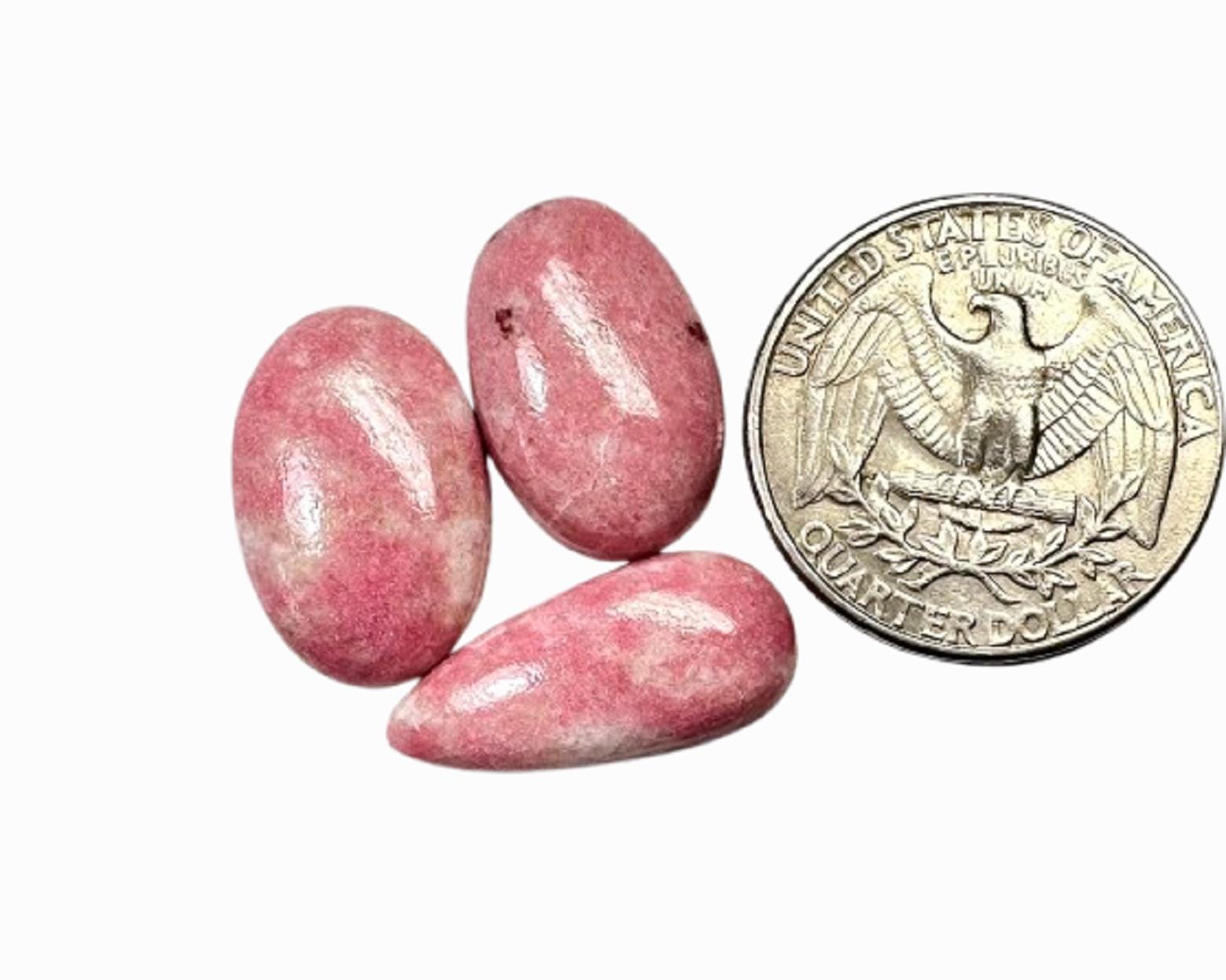 Pink Thulite Jasper Wholesale Lot | Natural Pink Thulite Jasper Loose Gemstone Lot | Thulite Jasper Wholesale Gemstone 3Pcs 32Crt