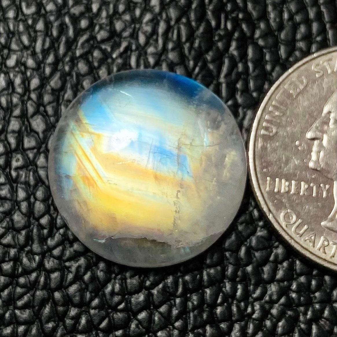 Natural Rainbow Moonstone Cabochon Top Quality Moonstone Loose Gemstone Stone For Jewelry Use 17x12x6MM 9.35 Cts #MU-867