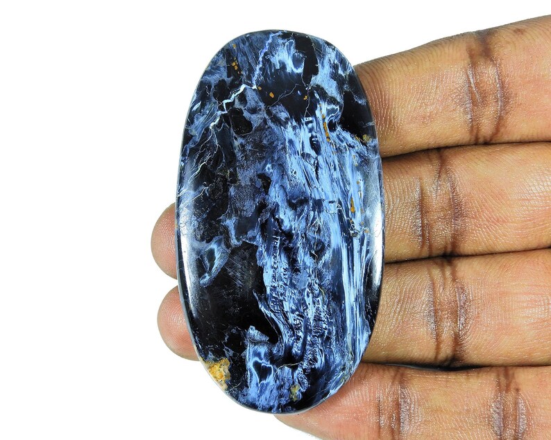 Natural Pietersite Gemstone Pietersite Cabochon Top Quality Pietersite Gray Flash Oval Shape Flashy Gemstone 63x34x06mm 134Cts #MU3-327
