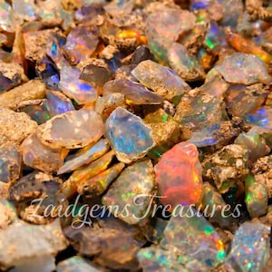 天然エチオピア産オパール原石、13カラット、13x10x5～15x9x4 mm