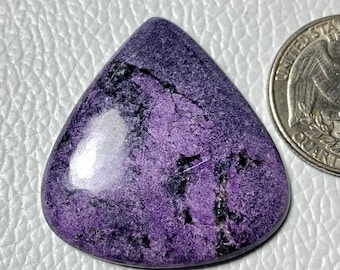 Cabujón de purpurita AAA superior, piedra preciosa de purpurita natural, joyería para uso con purpurita, piedra de purpurita, pulido suave = 45 ct 36 x 34 x 5 mm #MU-3696