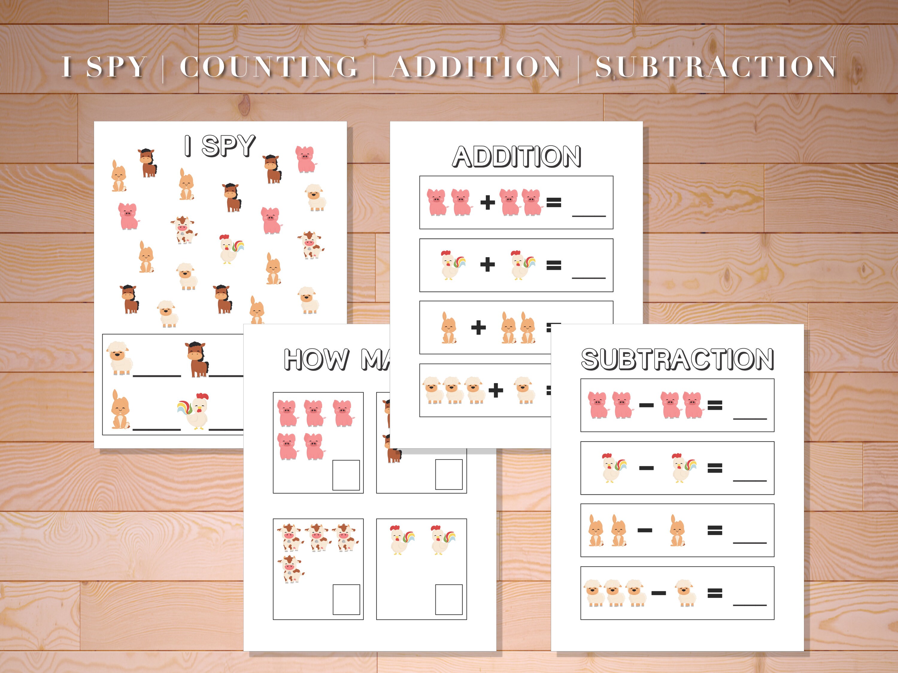 I Spy Worksheets / Toddler Worksheets / Toddler Activities / | Etsy