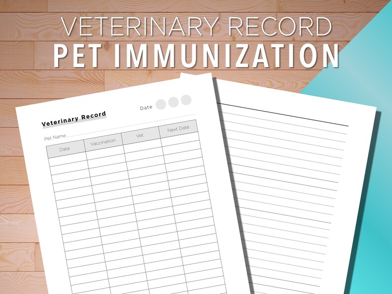 Veterinary Record Vet Record Veterinary Records Pet Etsy