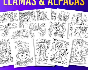 Llamas and Alpacas For Kids 4-8 | Downloadable PDF Coloring Pages