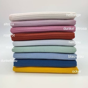 Waffle lpique waffle fabric waffle piqué in different colors from 0.25 m waffle fabric color selection