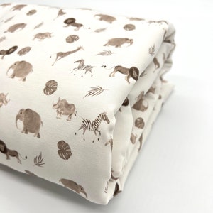 Maglia su Safari in jersey di cotone beige ecrù da 0,5 m