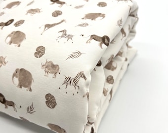 Jersey auf Safari in ecru beige  Baumwolljersey  ab 0,5m