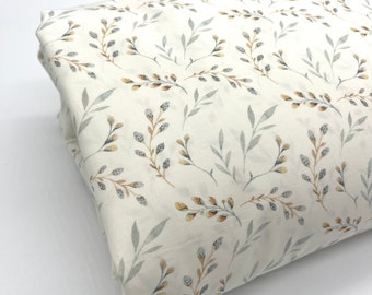 Cotton fabric, willow branch, from 0.5 m