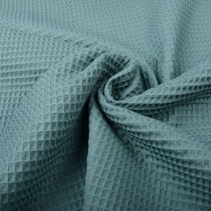 Waffle lpique waffle piqué tessuto waffle verde scuro antico da 0,25 m