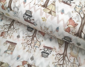 Muslin Forest Animals Muslin Forest Friends Double Gauze from 0.5 m