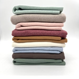 Organic cotton fleece fleece fabric cuddly fleece in various colours from 0.5 m