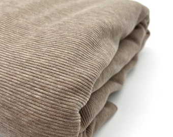 Ottoman Rib Jersey dunkel beige meliert Rib Jersey ab 0,5m