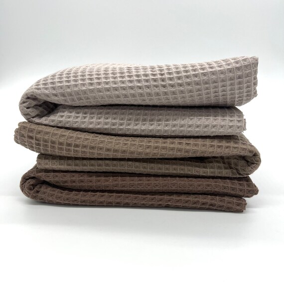 Waffelpique Waffelpiqué taupe Waffelstoff in verschiedenen Taupe Tönen ab 0,25m