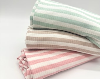 Rip Jersey Stripes in different colors, rib jersey soft quality from 0.5 m