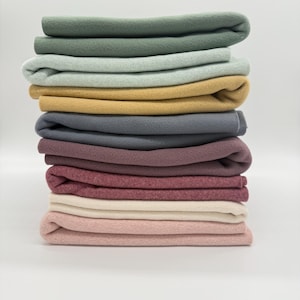 Tessuto in pile di cotone biologico, morbido pile in diversi colori da 0,5 m