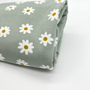 Organic cotton jersey organic jersey pear or daisy on say from 0.5 m image 6