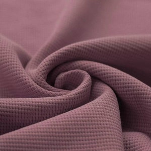 Waffle knit jersey knit fabric waffle knit old mauve from 0.5 m