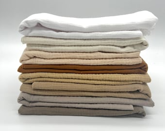 Muslin Uni Muslin Double Gauze in various colours from 0.5 m