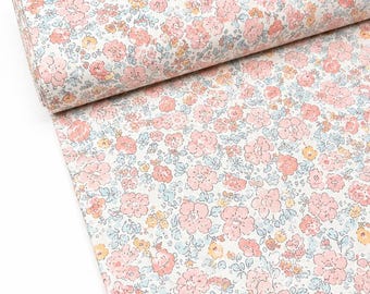 Cotton fabric floral design, cotton fabric, from 0.5 m