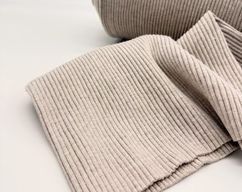 Chunky knit cuffs cuff fabric in beige mottled from 0.25 m