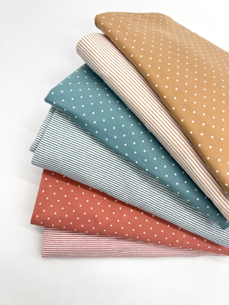 Jersey Stripes und Dots Baumwolljersey in verschiedenen Farben ab 0,5m Bild 4
