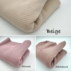 Waffle knit jersey knit fabric waffle knit various colors from 0.5 m image 3